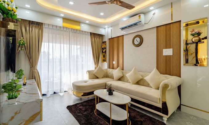 Candolim Apartment | 2 mins to Candolim Beach! Modern 1BHK w/Pool & Balcony