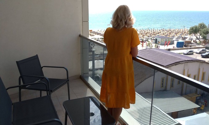 Mamaia-Sat Apartment | 2 rooms apartment, max 5 adults, splendid view on the beach and the sea