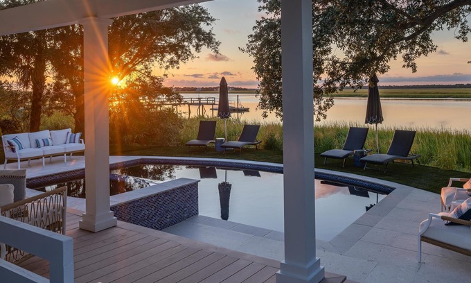 Folly Beach House | 2025 VRBO Vacation Rental of the Year! Pool, Hot Tub & Deep Water Dock