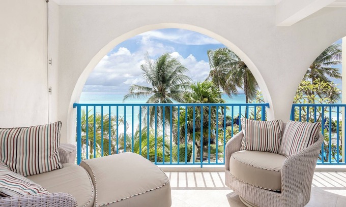 Oistins Condo | #203 Oceanview beachfront Maxwell Beach Villas