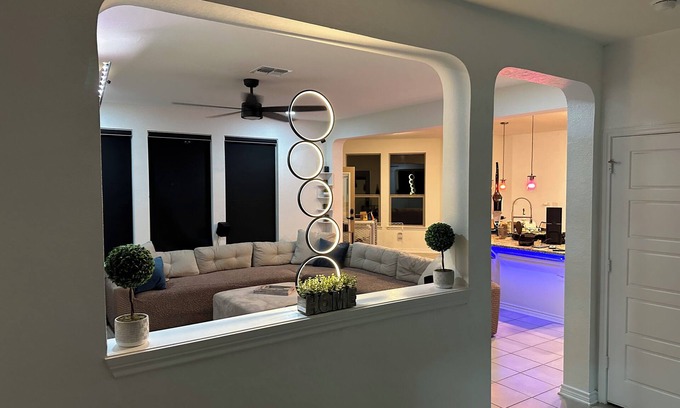 Wetmore House | 2800 Sq ft executive home with arcade game room and complete kitchen amenities.