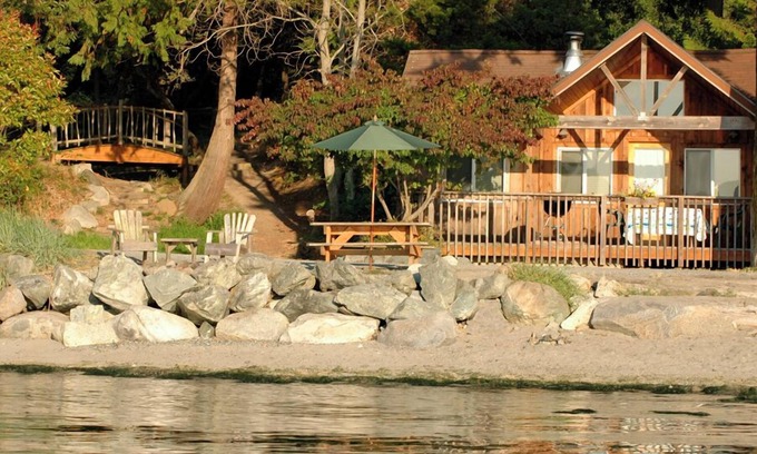 West Beach Cabin | 2BR Deluxe Beachfront Cabin on walk-out west-facing beach!