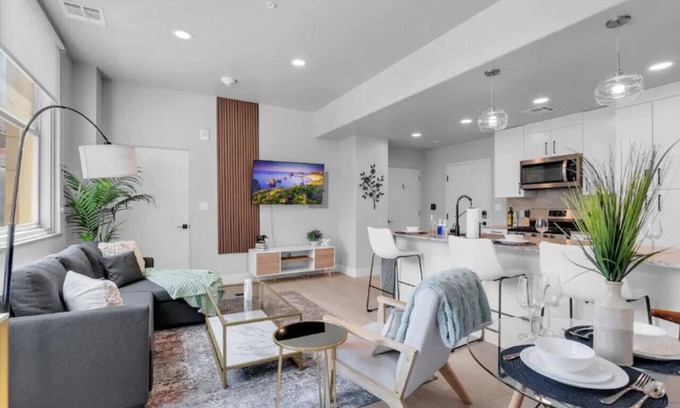 Deco District Apartment | 2BR Near BOK Center - Gym, Lounge, Balcony, Pet OK