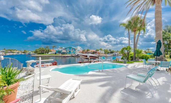 Gulf Harbors House | 3/2 Waterfront Canal Home w/Private Pool, Kayaks, Gulf Access, Dock, Fishing, Dolphins