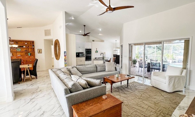 Saint James City House | 3-bedroom waterfront pool house in Manatee Bay. BYOB: Bring your own boat