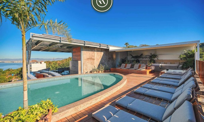 Downtown Puerto Vallarta Apartment | 3 BR Condo - Private Terrace and Pool - Oceanview