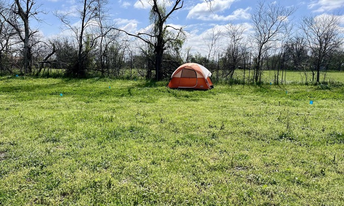 Waco RV Rental | 3 Person Tent on Waco Mini-Farm C7