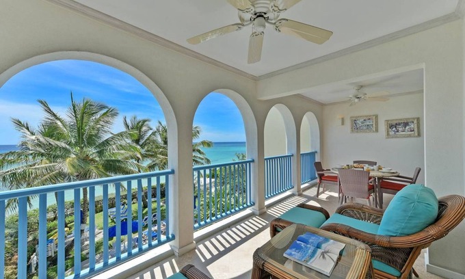 Oistins Condo | #302 Oceanview beachfront Maxwell Beach Villas