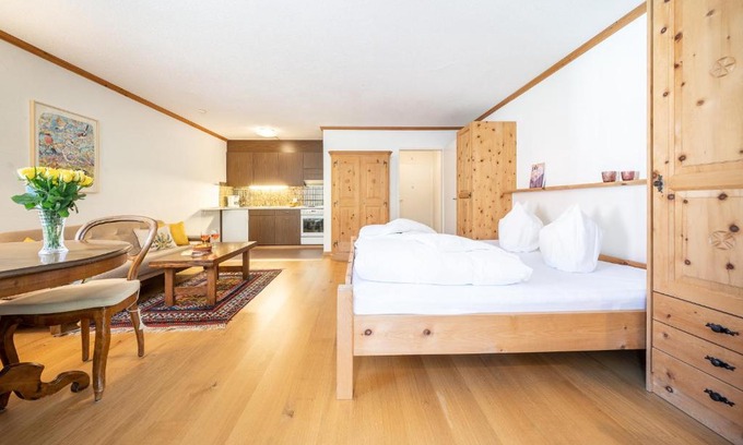 Vulpera Apartment | 3304 Preislich attraktives Studio im alpinen Stil