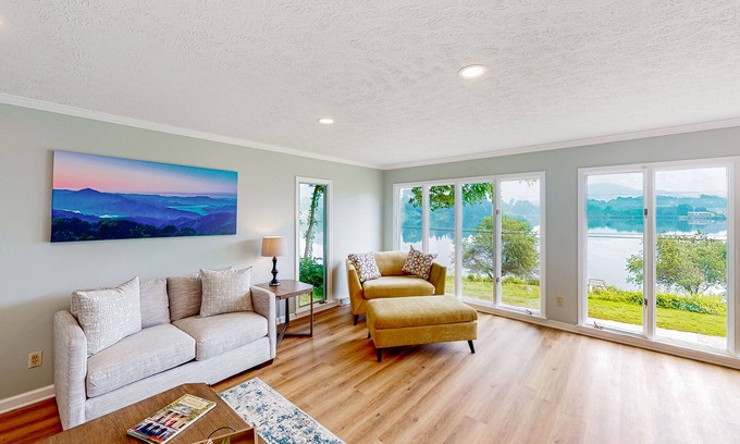 Lake Junaluska House | 4BDR & 3 BA Lakefront Home with views, outdoor living and dog-friendly!