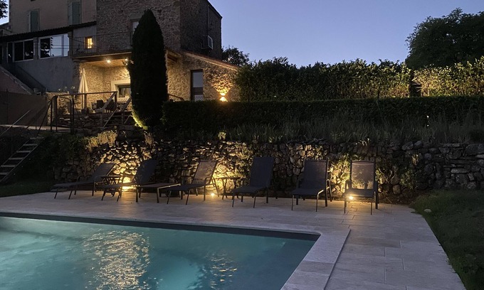 La Tour-Sur-Orb House | 5-room village house with swimming pool in the Haut Languedoc Regional Park