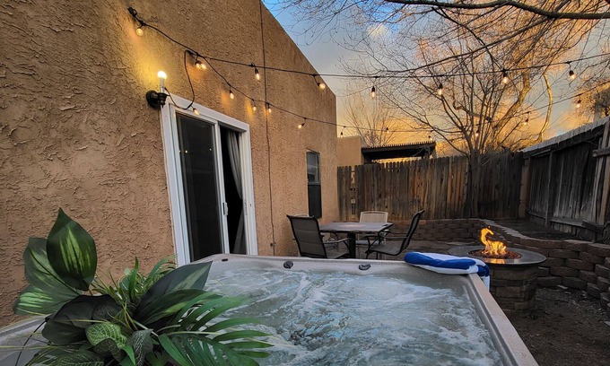 Northeast Heights House | 50% off Getaway 2 "The Canary" A Luxury 3 Bedroom W/ Private Hot Tub & Fire pit!