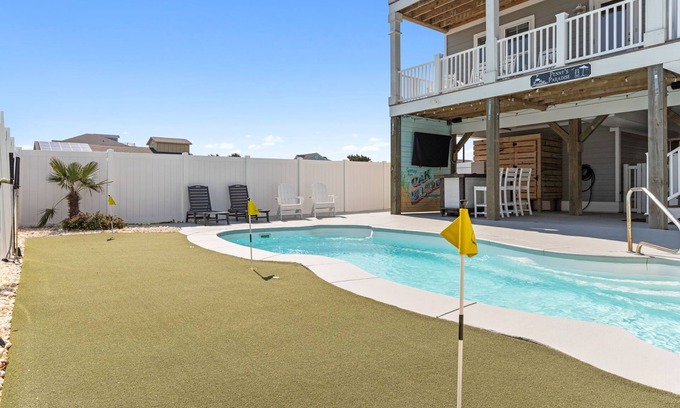 Oak Island House | 5BR Ocean/ICW Views | Pool | Putt-Putt | Golf Cart