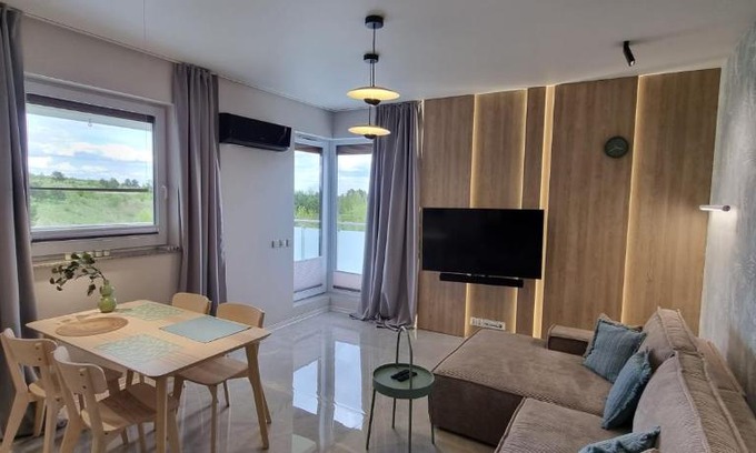 Suwalki Apartment | 62m2 Apartament PREMIUM Łąki i Pola, ELEKTRYCZNE ROLETY, KLIMATYZACJA, GARAŻ, ŁADOWARKA AUT ELEKTRYCZNYCH
