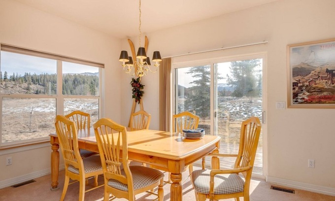 Breckenridge House | 7th Night FREE! Quiet|Sunny End Unit w/Fireplace|Private Patios|BBQ|Shuttle|Gondola Close By