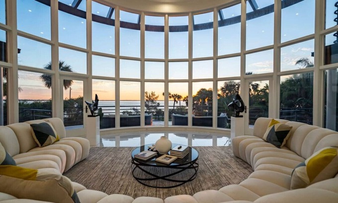 Fort Pierce Apartment | 9K SF Waterfront Mansion, Pool, Boat Dock, Theater