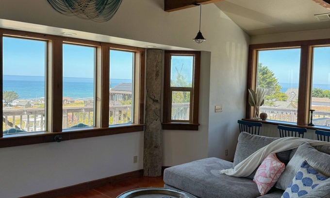 Shelter Cove House | A Craftsman's Masterpiece with Ocean Views and Hot Tub