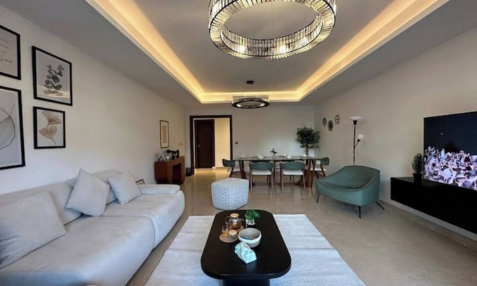 New Cairo Apartment | Access-lux smart home with garden and shared pool