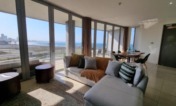 Durban Point Apartment | Accommodation Front - The Quays 503 - 6 Sleeper Across the Beachfront