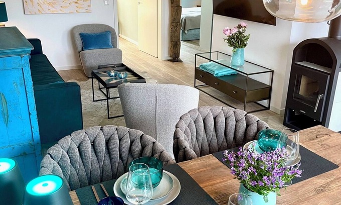 Busum Apartment | Achterdeck- Nah zum Strand mit Kamin und Balkon