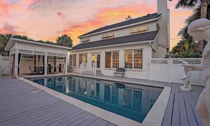Folly Beach House | Across the street from the beach, pool, hot tub!