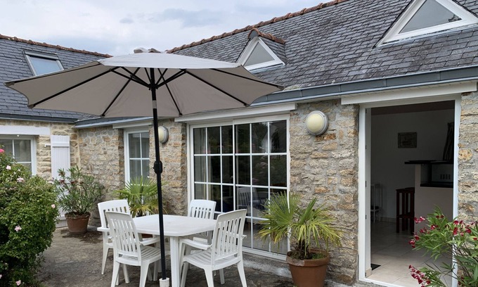 Fouesnant Cottage | Adorable independent 3* stone house 800 m from the beaches and wild site - Wifi