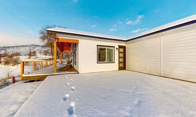 Manson House | Adventure pad with water views, deck, open layout, games, W/D, & central AC