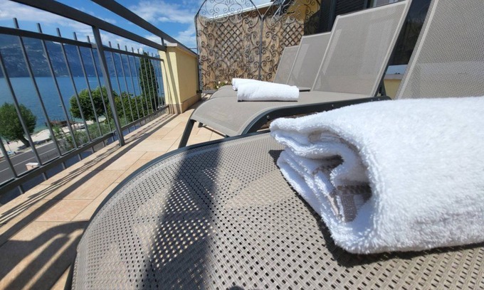 Brenzone sul Garda Apartment | Alkea penthouse with terrace and superb lake view