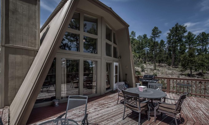 Alto Cabin | Alto Pines, 3 Bedrooms, Sleeps 6, Wood Burning Fireplace, Deck, Grill