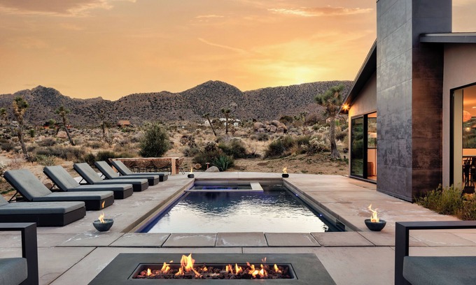 Joshua Tree Highlands House | Amaru Muru - Luxury Villa with Pool, Hot Tub, Yoga Room, Firepit and Epic Views!