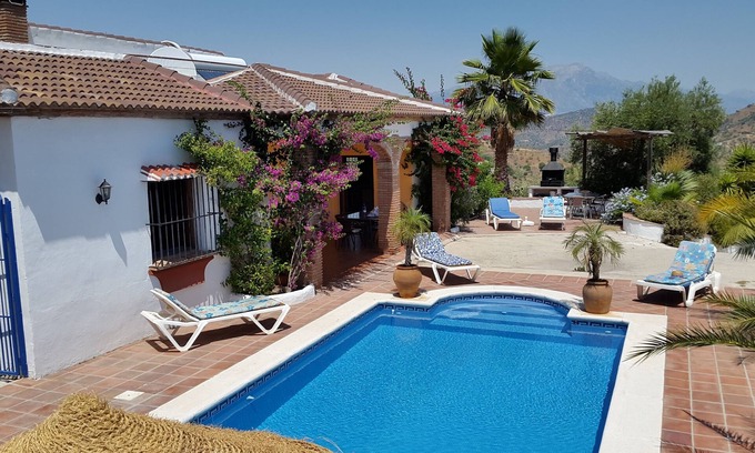 Comares Villa | Amazing Private villa and pool, not overlooked, for 10, 4 bedrooms wifi, a/c