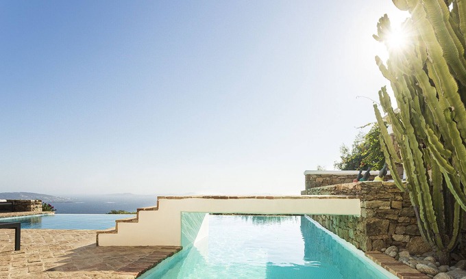 Faros Armenistis Villa | amazing views and sunsets near town and beaches many exterior sitting areas