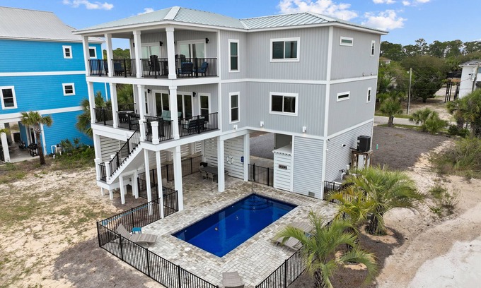 Indian Pass House | Angler's Nook: Stunning Beachfront Home, Private Pool, Pet-Friendly, Sleeps 12