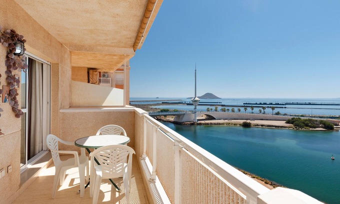San Javier Apartment | Apartment 'Puerto Mar 3' with Sea View, Wi-Fi and Air Conditioning