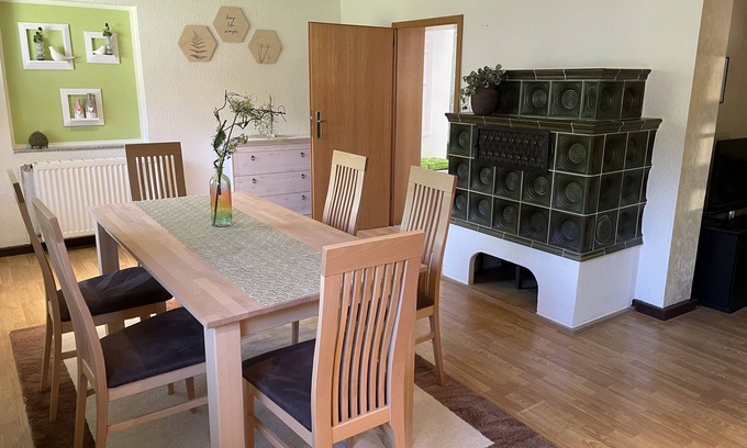 Burg Apartment | Apartment 1 in a quiet, idyllic holiday property, directly on the river with a large garden