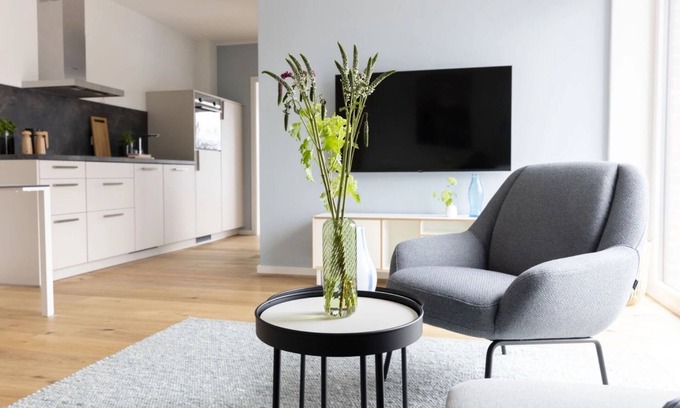 Bad St. Peter-Ording Apartment | Apartment 'Backbord' with Balcony and Wi-Fi