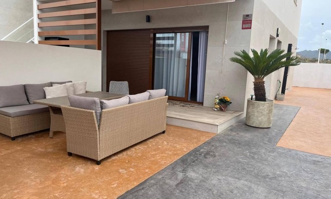 Puerto de Mazarron Apartment | Apartment 'Costa De Mazarrón' with Mountain View, Private Terrace and Private Garden