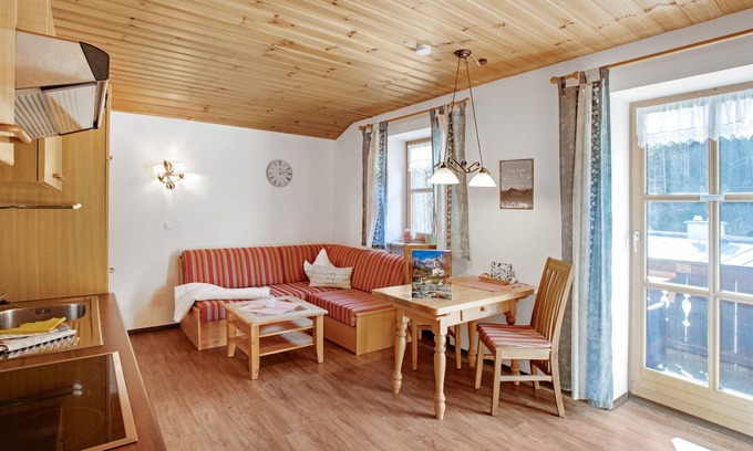 Ramsau Apartment | Apartment Enzian with Balcony, Mountain View & Wi-Fi; Parking Available