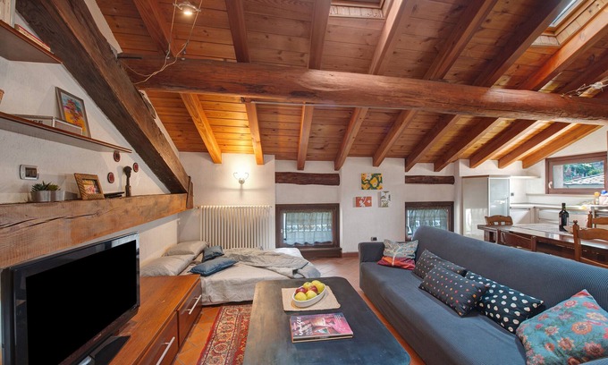 Pont-Saint-Martin Apartment | Apartment 'La Mansarda Del Viaggiatore' with Mountain View, Private Terrace and Wi-Fi