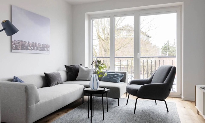 Bad St. Peter-Ording Apartment | Apartment 'Mole' with Balcony and Wi-Fi