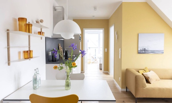 Bad St. Peter-Ording Apartment | Apartment 'Strandhafer' with Balcony and Wi-Fi