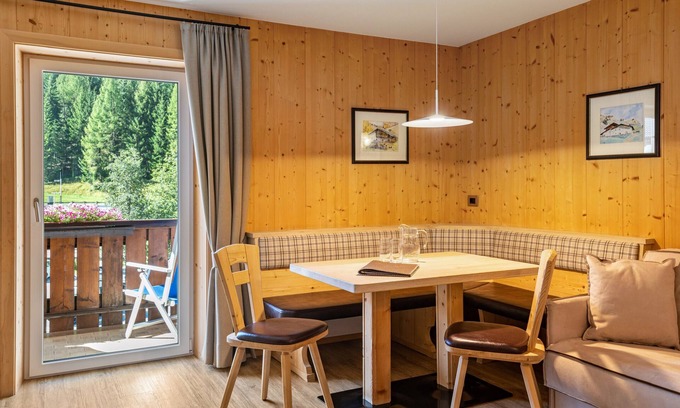 Selva di Val Gardena Apartment | Apartment "Stoffelapartments - Marie" with Mountain View, Shared Terrace & Wi-Fi