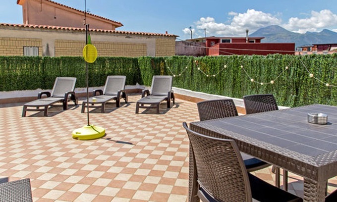 Scafati Apartment | Apartment with 2 bedrooms, terrace and view of the Vesuvius. Near Pompeii Ruins