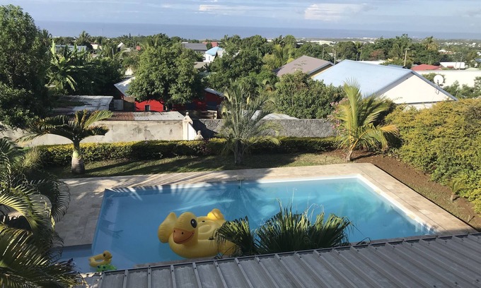 Saint-Pierre Apartment | Apartment with pool and terrace with exceptional sea and mountain views