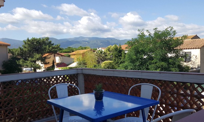 Argeles Plage Apartment | Appartement 1 Chbre Clim Parking Prive Terrasse 50M Plage 5 min du Centre Animé