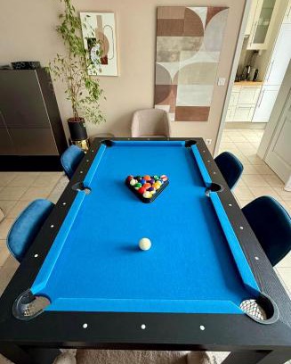 Neudorf Ouest Apartment | Appartement climatisé 3 étoiles T3 chic à Strasbourg avec billard et terrasse