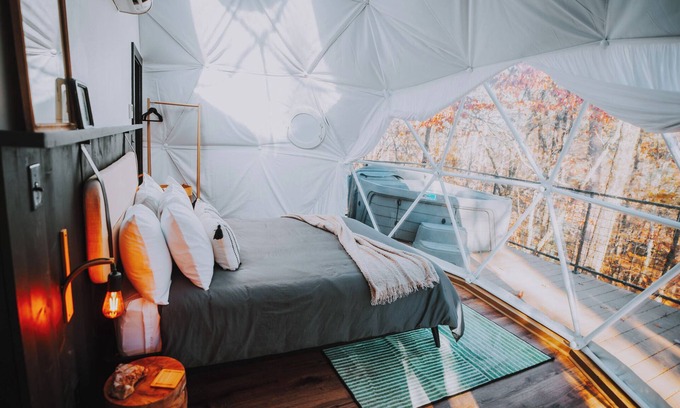 Mid America Resort | Apple Blossom Geodesic Dome at Starlight Haven Resort