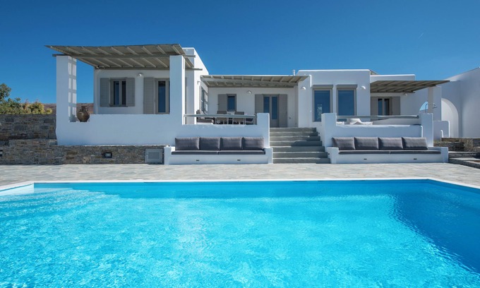 Parasporos Villa | AQUA retreat in Paros with private pool, stunning sea view, near sandy beaches