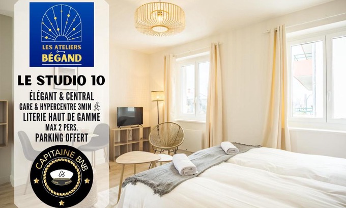 Troyes Apartment | Ateliers Begand Studio 10 - Proximité Gare - Parking offert
