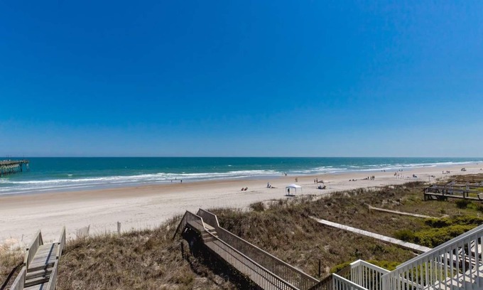 Topsail Beach Condo | Atlantic Sunrise - Stunning 4BR Oceanfront 1/2 Duplex - Heart of Topsail Beach